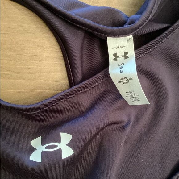 UNDER ARMOUR WOMENS LARGE SG TANK TOP RACERBACK PURPLE FITTED  1377106 - Picture 4 of 4